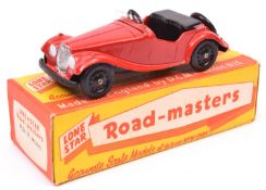 Lone Star Road-Masters M.G. TF. In bright red with black chassis, seat, tonneau and steering