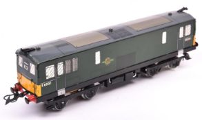 An O gauge modern tinplate handbuilt BR Class 73 Electro-diesel Co-Co diesel locomotive, E6001, in