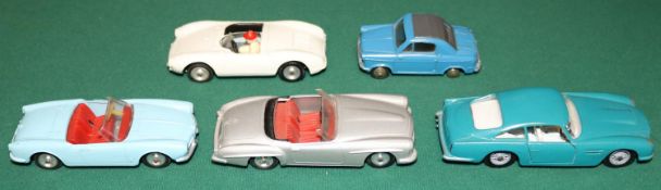 5 Various Makes Sports Cars. 3 Dalia-Solido: Porsche Spyder in white, complete with driver. Alfa-