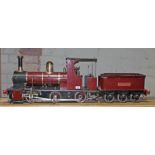 Polly 1V 5 inch gauge tender locomotive live steam model, built from the drawings provided by MJ