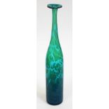 A mid 1970s Mdina attenuated bottle vase in ming pattern, height 44cm. Condition - good, minor marks