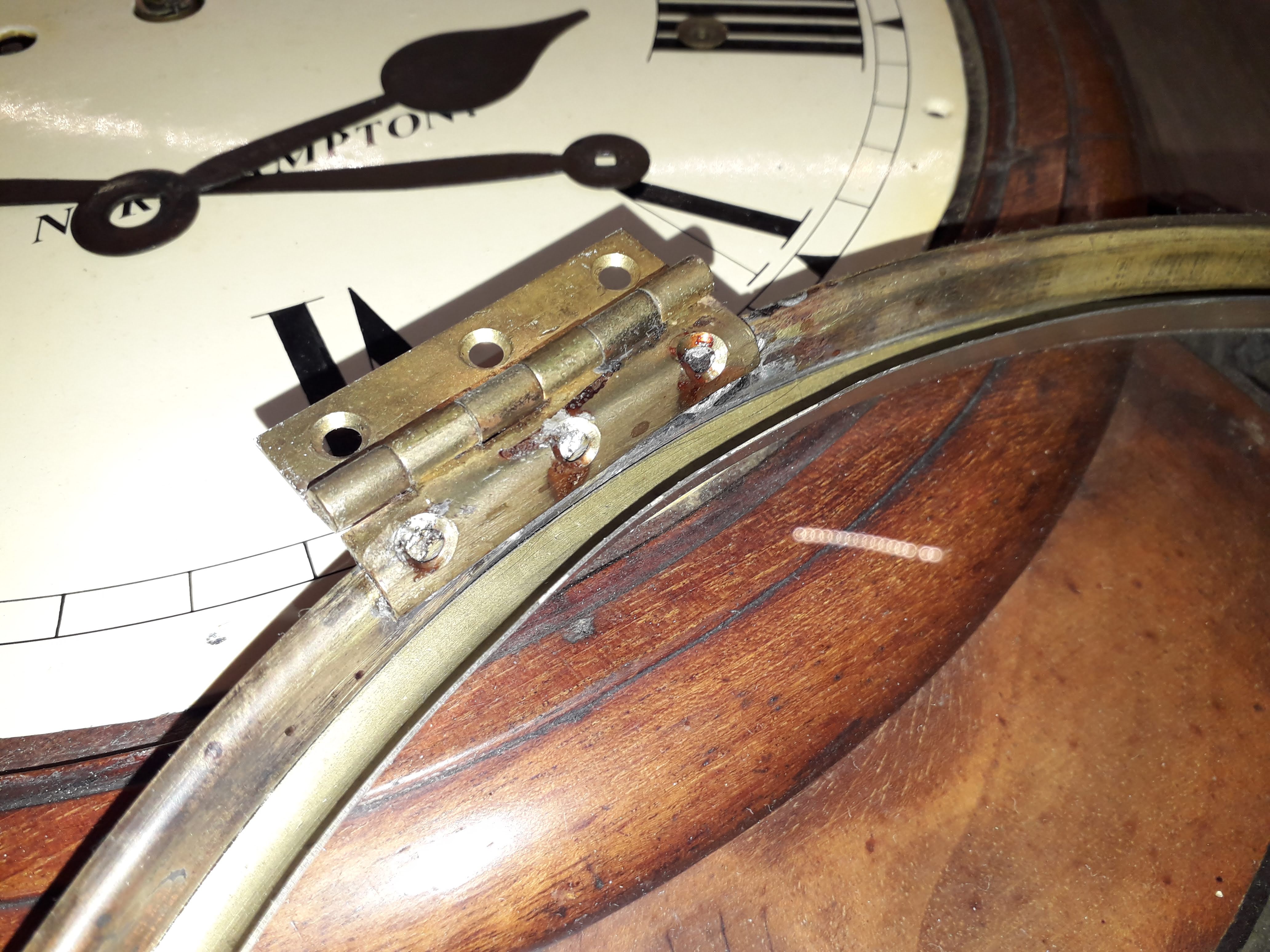 A 19th century drop dial double fusee wall clock, the 12" dial signed Whitmore & Son Northampton, - Image 7 of 11