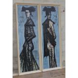 After Bernard Buffet (French 1929-1999), a pair of colour prints depicting the front and back of a