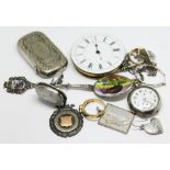 A mixed lot including hallmarked silver, white metal etc.