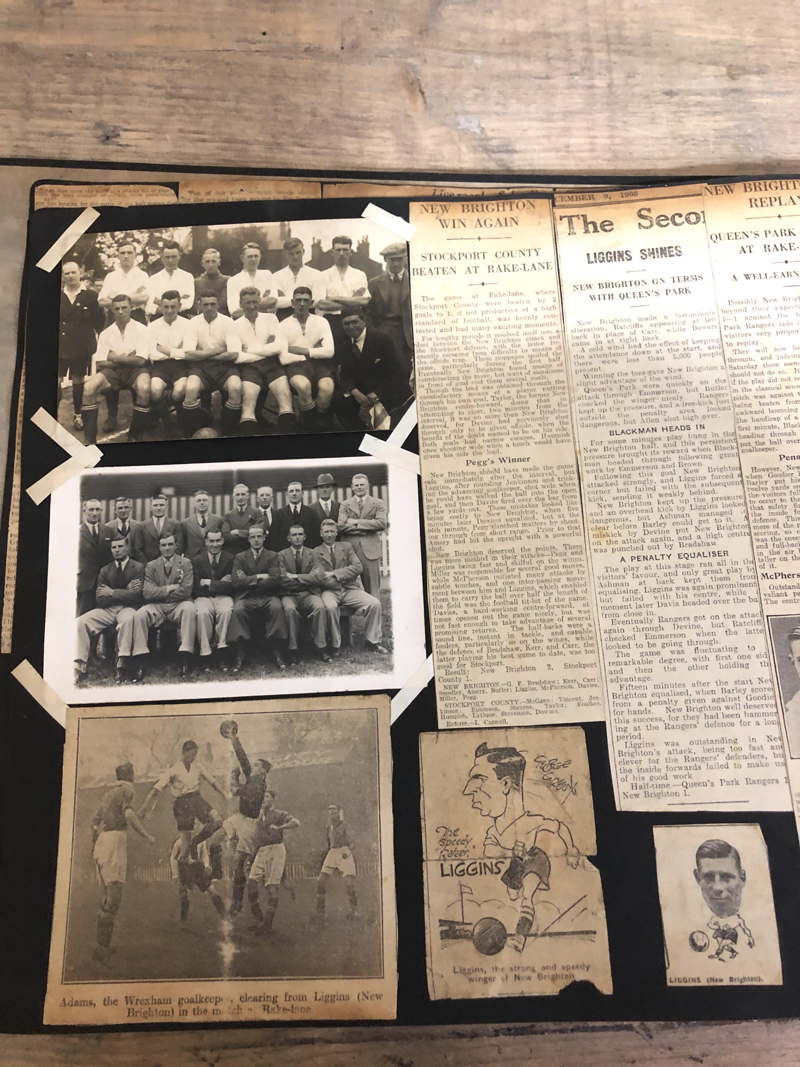 A quantity of cricket and football ephemera including s 25 page scrap book album comprising mainly - Image 12 of 14
