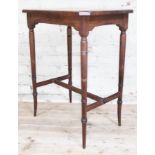 A Victorian Aesthetic Movement oak occasional table, height 72.5cm.