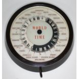 A Smiths Sectric World Time bakelite wall clock, total diam. 29cm.