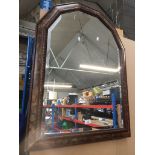 Mirror with angled top Live bidding available via our website, if you require P&P please read