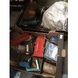 2 boxes of garage items Live bidding available via our website, if you require P&P please read