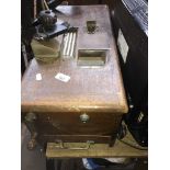 A wooden vintage cash till Live bidding available via our website, if you require P&P please read