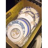 Box china plates Live bidding available via our website, if you require P&P please read important