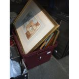 A box of misc pictures, etc. Live bidding available via our website, if you require P&P please