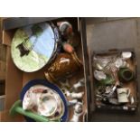 2 boxes of pottery, crockery and glassware etc Live bidding available via our website, if you