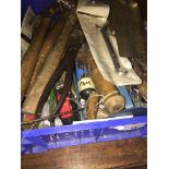 A crate of tools Live bidding available via our website, if you require P&P please read important