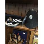 Two vintage police hats Live bidding available via our website, if you require P&P please read
