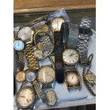 Tub of watches Live bidding available via our website, if you require P&P please read important
