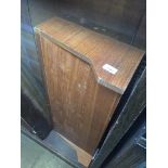 A wall mounted teak 2 drawer shelf unit Live bidding available via our website, if you require P&P