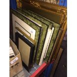 A quantity of picture frames and a print. Live bidding available via our website, if you require P&P