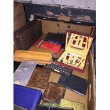 A box of leather wallets, etc Live bidding available via our website, if you require P&P please read