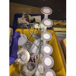 2 boxes of misc pottery, ornaments, candle holder, etc. Live bidding available via our website, if