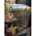 A wall tapestry Live bidding available via our website, if you require P&P please read important