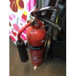 A fire extinguisher Live bidding available via our website, if you require P&P please read important