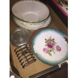 Box with plates and bowl Live bidding available via our website, if you require P&P please read