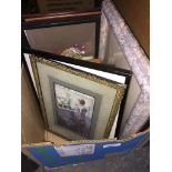 A box of pictures Live bidding available via our website, if you require P&P please read important