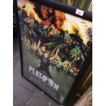 A Platoon film poster Live bidding available via our website, if you require P&P please read