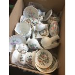 Box of Aynsley china Live bidding available via our website, if you require P&P please read