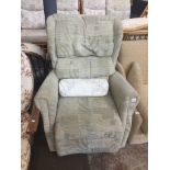 A manual reclining armchair Live bidding available via our website, if you require P&P please read