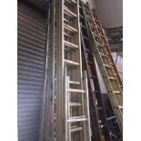 3 large and one small sets of extending aluminium ladders Live bidding available via our website, if