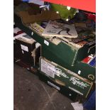 6 boxes of books, magazines, football programmes, crafting etc Live bidding available via our