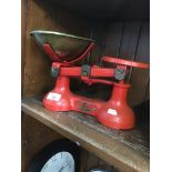 Vintage scales and weights Live bidding available via our website, if you require P&P please read