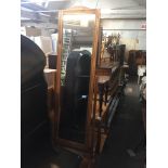 A cheval mirror Live bidding available via our website, if you require P&P please read important