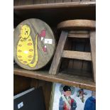 Two childrens stools Live bidding available via our website, if you require P&P please read