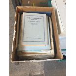 Box of sheet music Live bidding available via our website, if you require P&P please read