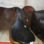2 leather horse saddles Live bidding available via our website, if you require P&P please read
