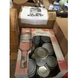 A metal blacking kit and a box of small tins of paint Live bidding available via our website, if you
