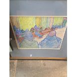 Pastel drawing Live bidding available via our website, if you require P&P please read important