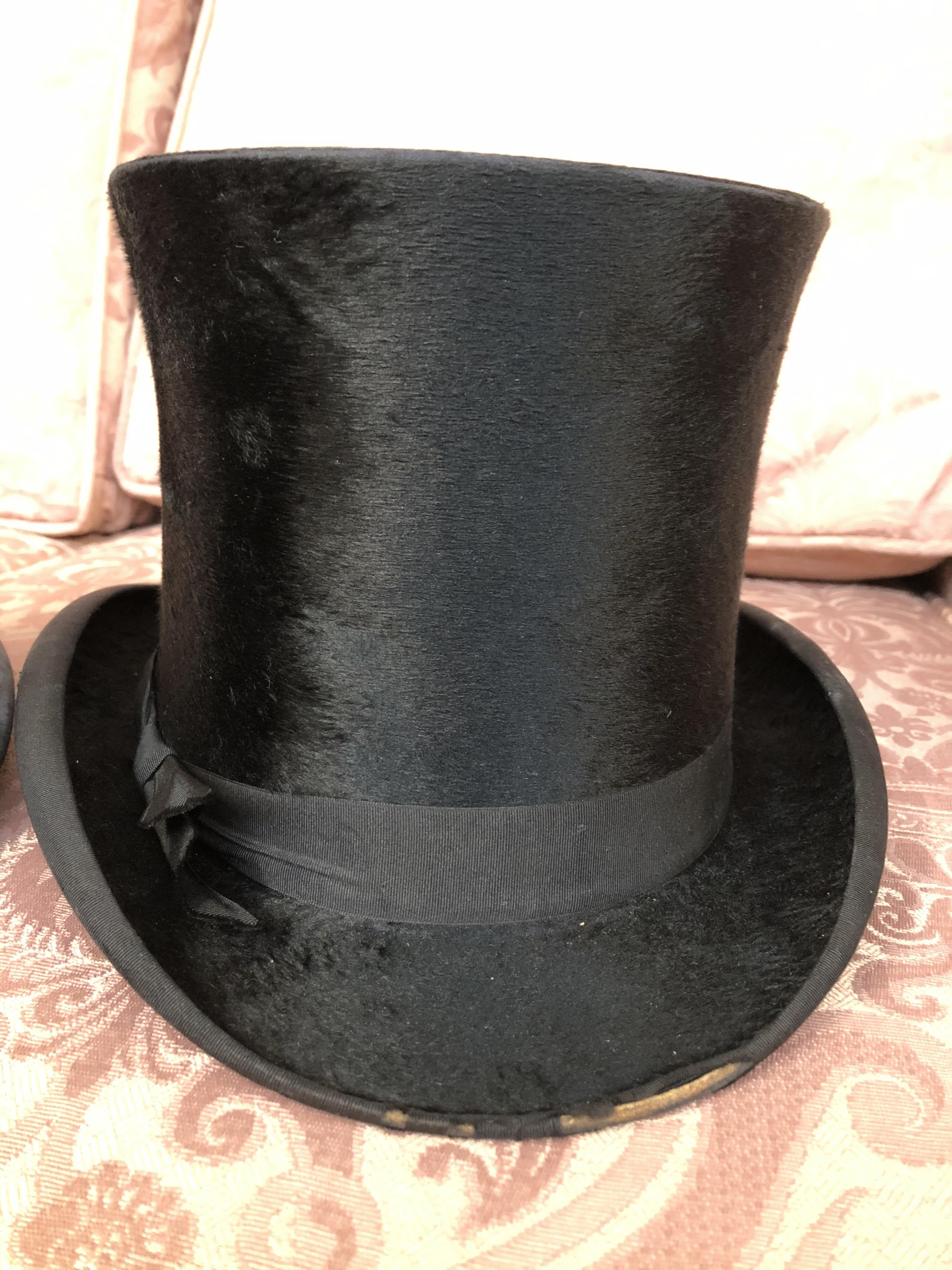 2 hat boxes containing 2 top hats and a bowler hat. Live bidding available via our website, if you - Image 4 of 9