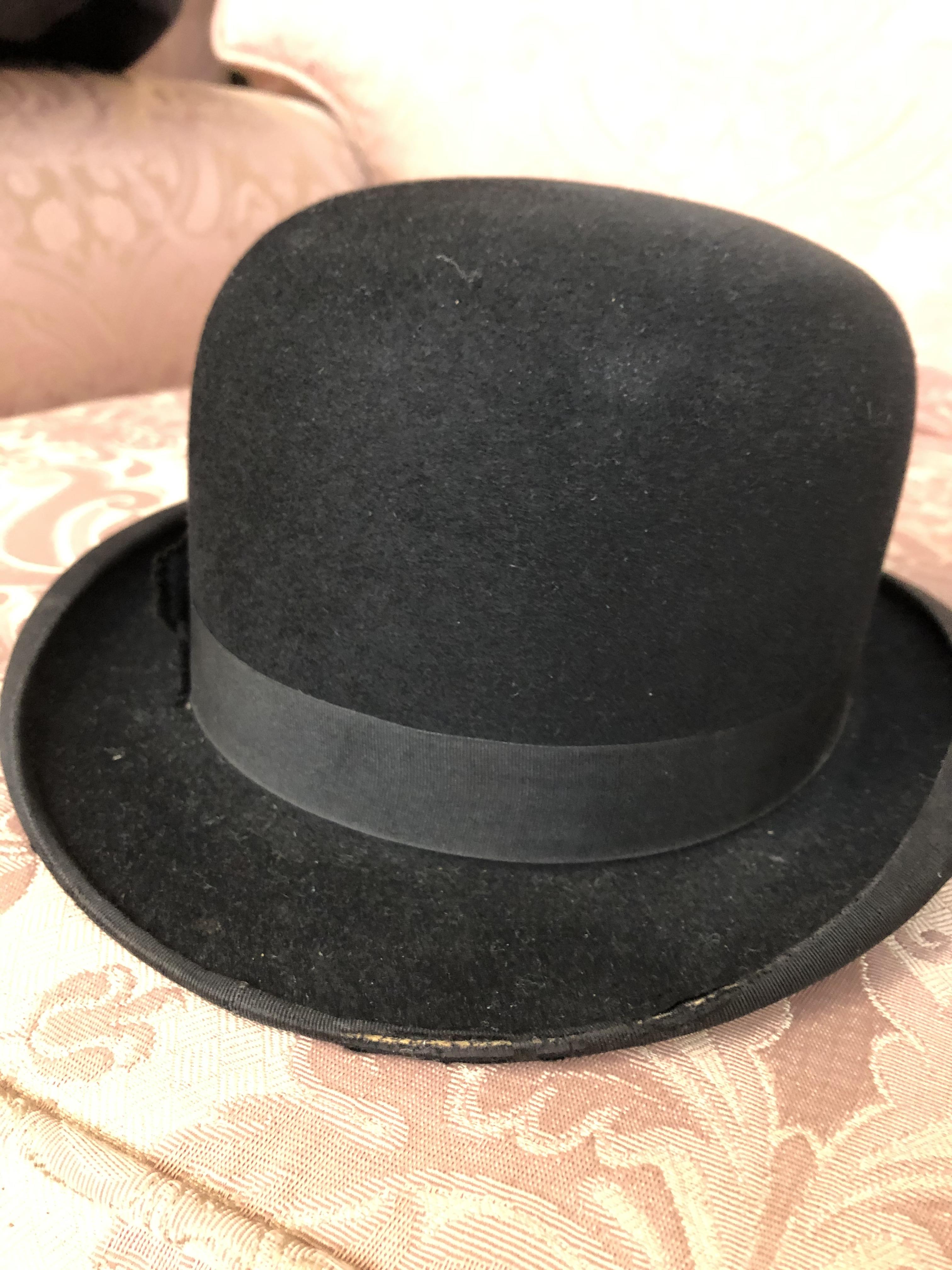 2 hat boxes containing 2 top hats and a bowler hat. Live bidding available via our website, if you - Image 6 of 9