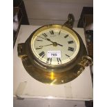 Nauticalia slaoon clock in solid brass case, boxed, with instructions Live bidding available via our