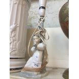 Lladro angel table lamp Live bidding available via our website, if you require P&P please read