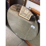 Round bevelled mirror Live bidding available via our website, if you require P&P please read