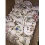 Box with thirty items of Wedgwood china Live bidding available via our website, if you require P&P