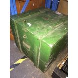 A green wooden box with Siebe Gorman metal label. Live bidding available via our website, if you