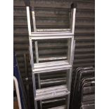 2 sets of aluminium adjustable steps Live bidding available via our website, if you require P&P