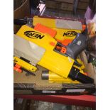 A box of Nerf guns Live bidding available via our website, if you require P&P please read