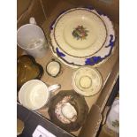 Small box of pottery Live bidding available via our website, if you require P&P please read